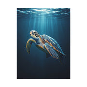 Sea Turtle Beneath Ocean Light Wall Art & Canvas Prints