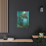Green Bamboo Grove Mist Path Wall Art & Canvas Print