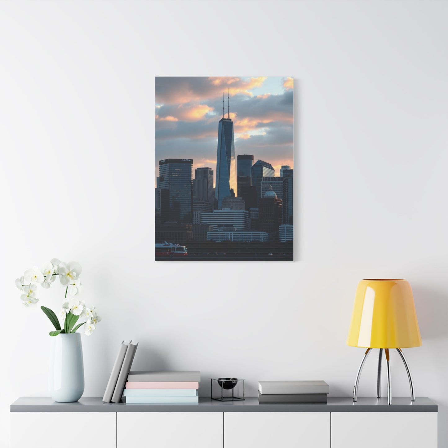 Chicago Skylines Art Canvas Art 8 Wall Art & Canvas Print
