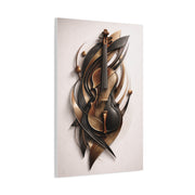 Sculptural Violin Motion Composition Wall Art & Canvas Print