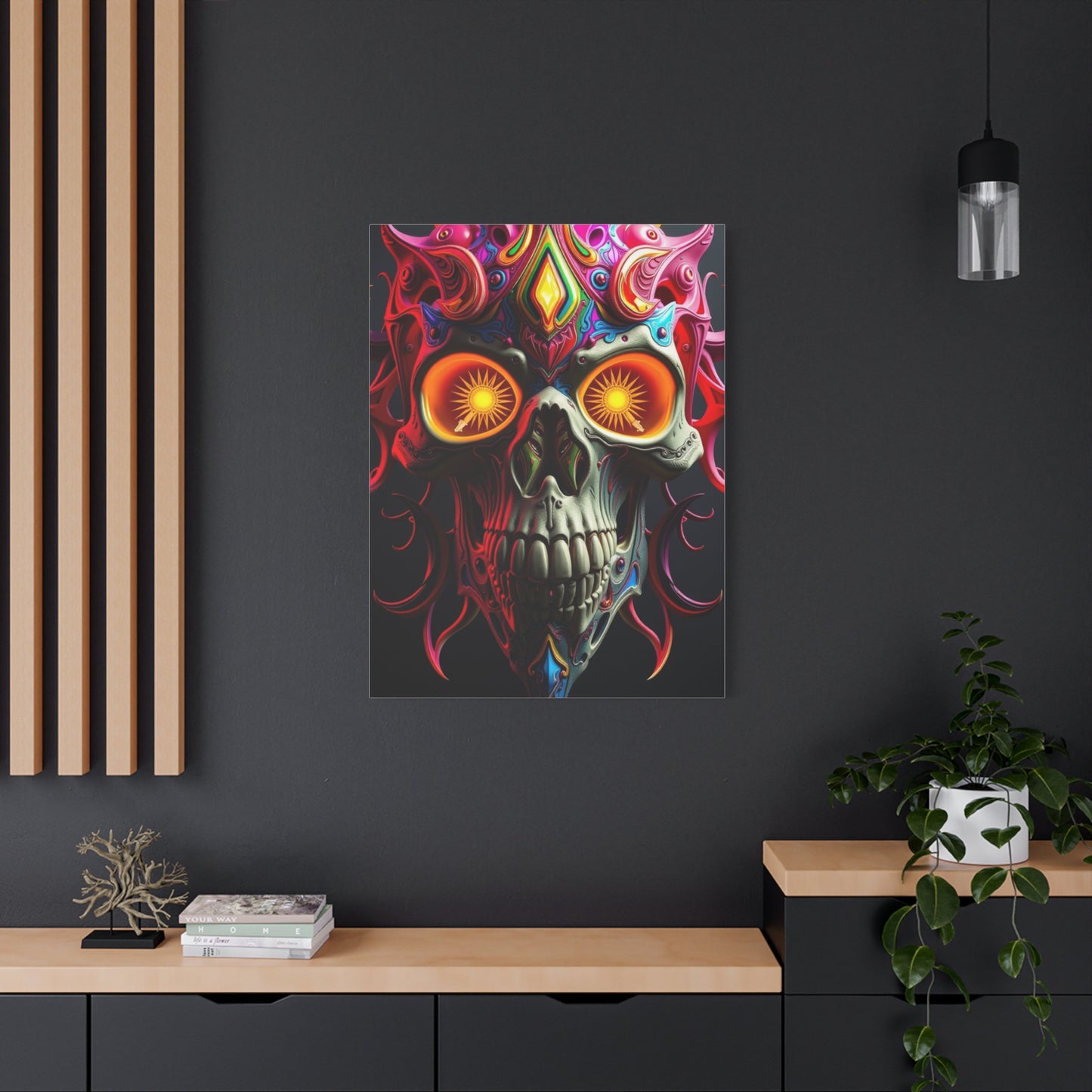 3D Trippy Skull Art By Ali Gulec Art Supreme Canvas Gallery Wall Art & Canvas Print
