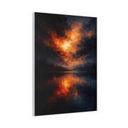 Dramatic Orange Sky Reflection Landscape Wall Art & Canvas Print