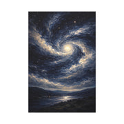 Cosmic Spiral Night Sky Wall Art & Canvas Print