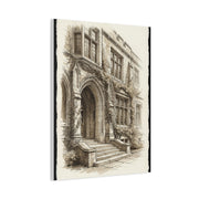 Ivy-Covered Collegiate Arch Sketch Wall Art & Canvas Print