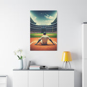 Batter Ready at Home Plate Stadium View Wall Art & Canvas Prints