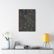 Beaded Textile Peacock Couture Wall Art & Canvas Print