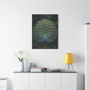 Jungle Royal Peacock Halo Wall Art & Canvas Print