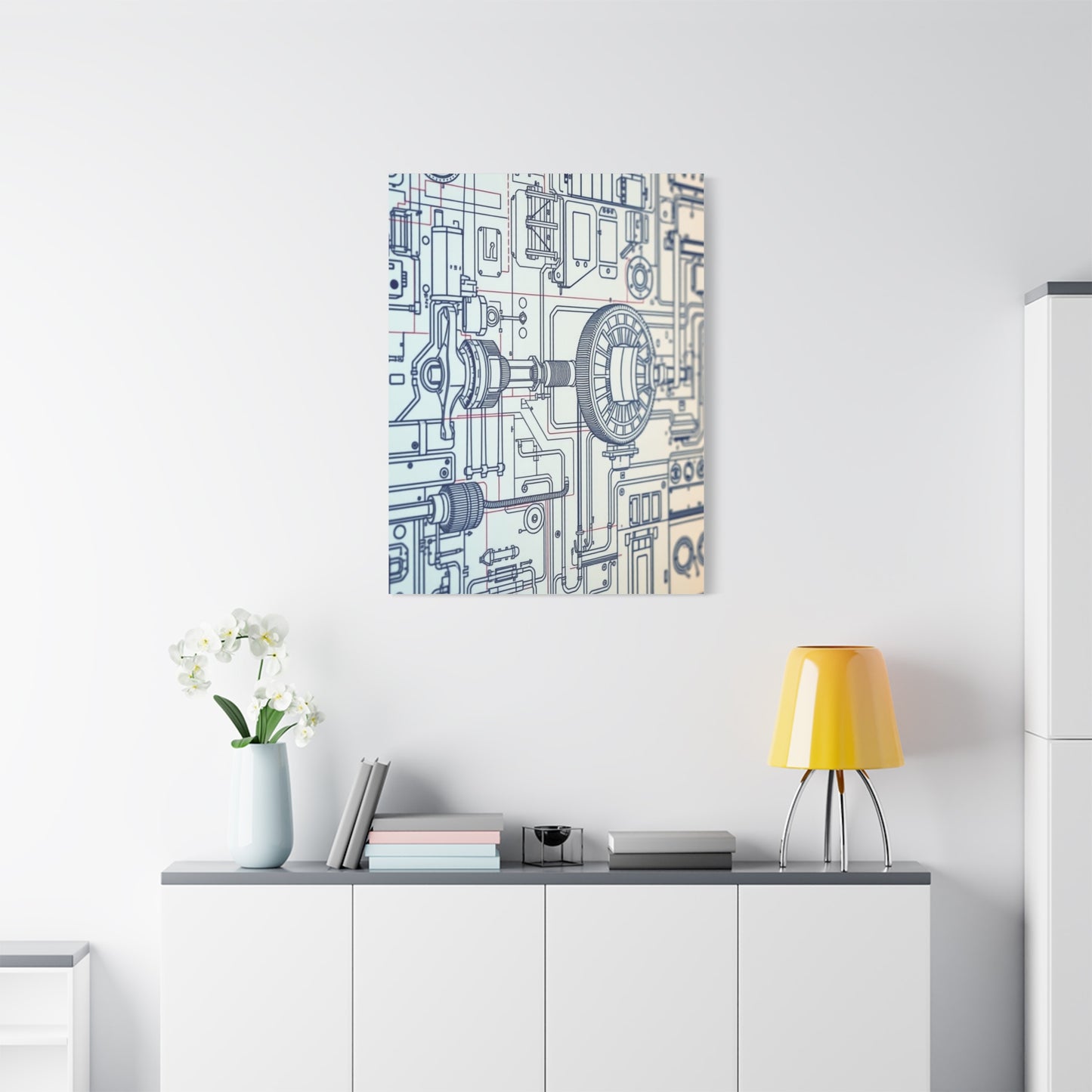Elite Engineering & Machinery Blueprints Art Vision Wall Art & Canvas Print