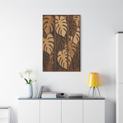 Layered Monstera Wood Panel Tropical Wall Art & Canvas Print