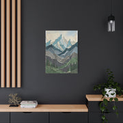 Hand-Torn Paper Collage Mountain Range Wall Art & Canvas Print