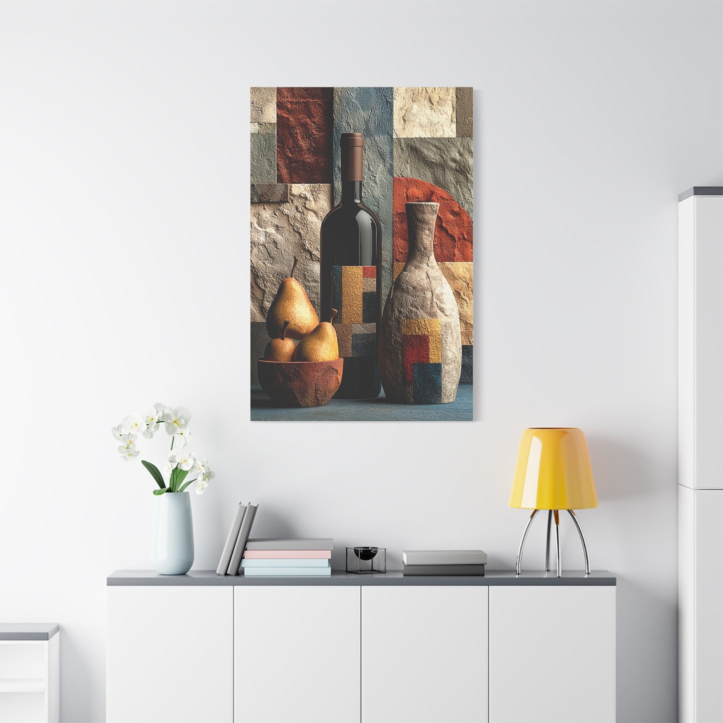 Contemporary Abstract Wine Still Life Wall Art & Canvas Print