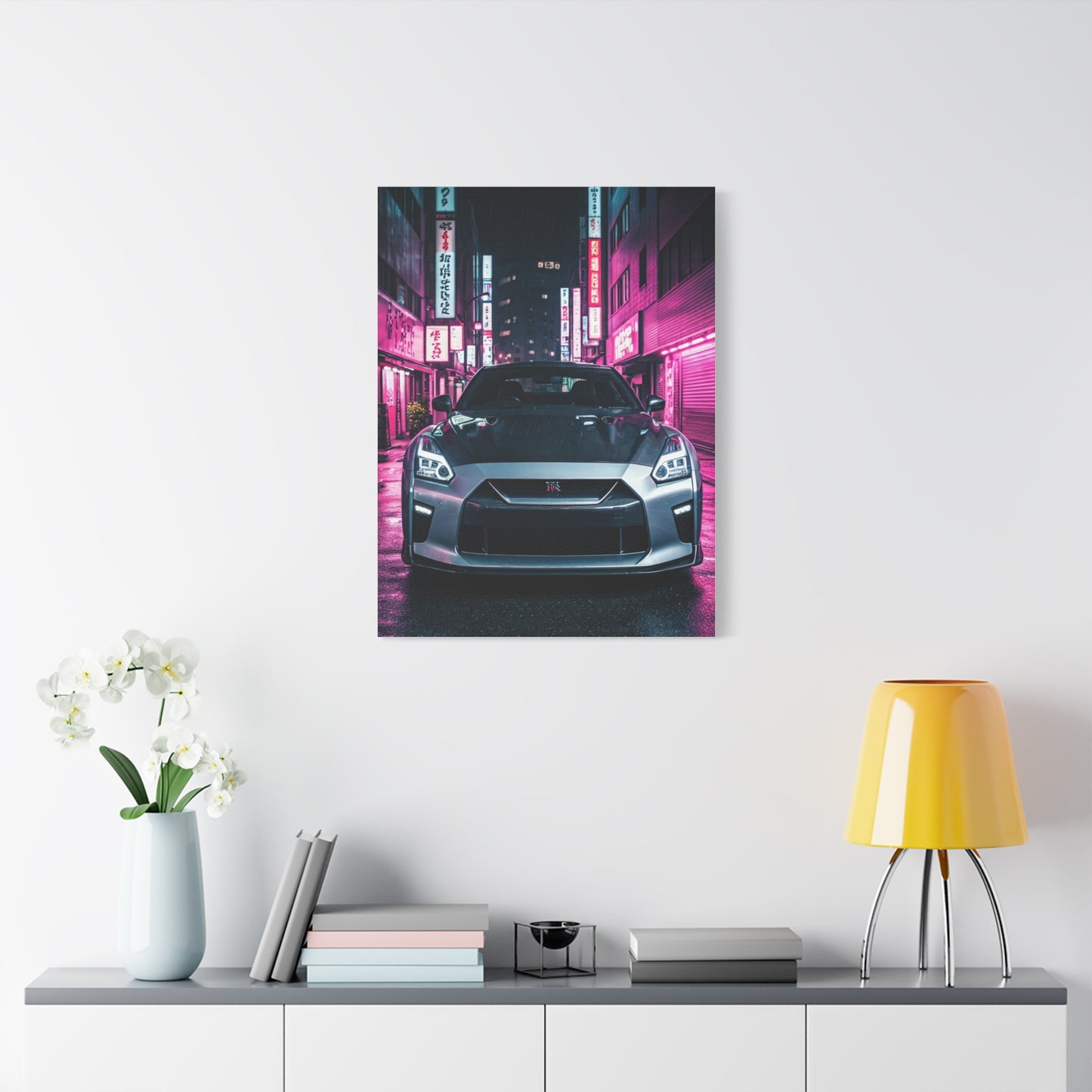 Nissan GT-R R35 Tokyo Neon Nights Wall Art & Canvas Prints