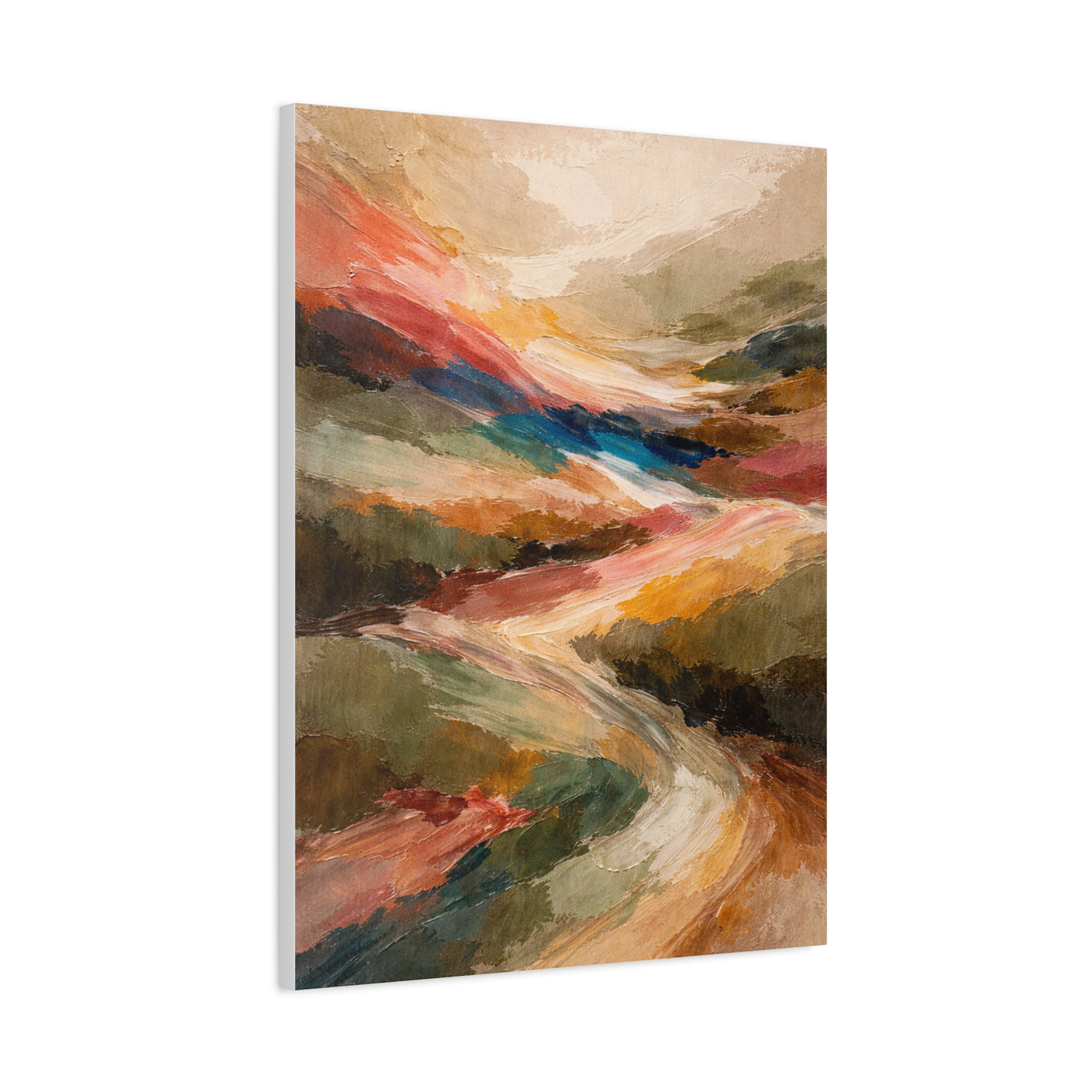 Warm Earthy Wabi-Sabi Abstract Landscape Wall Art & Canvas Print