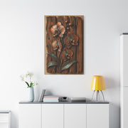 Copper Orchid on Reclaimed Wood Southwest Wall Art & Canvas Print