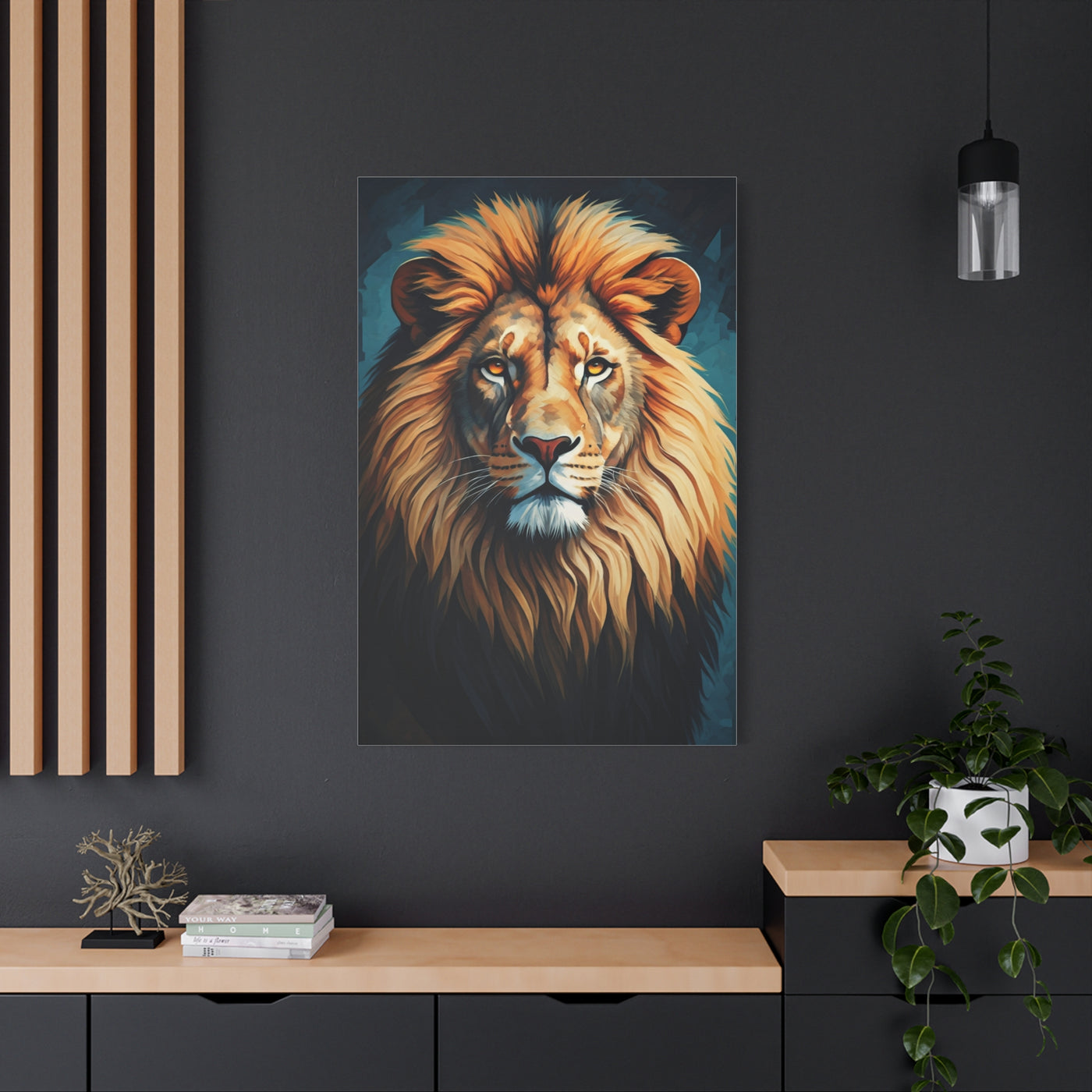 Majestic Golden Mane Lion Wall Art & Canvas Print