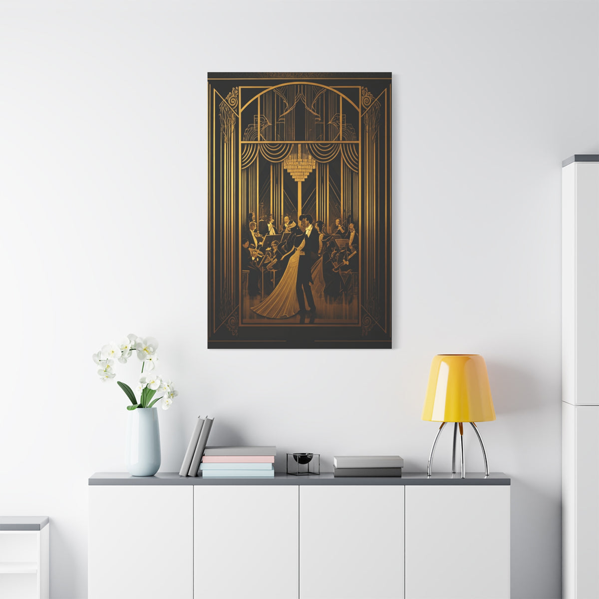Midnight Ballroom Elegance Art Deco Wall Art & Canvas Prints