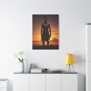 Sunset Warrior Silhouette Wall Art & Canvas Prints