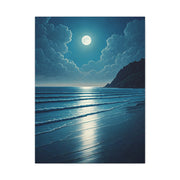 Moonlit Ocean Horizon Night Wall Art & Canvas Prints