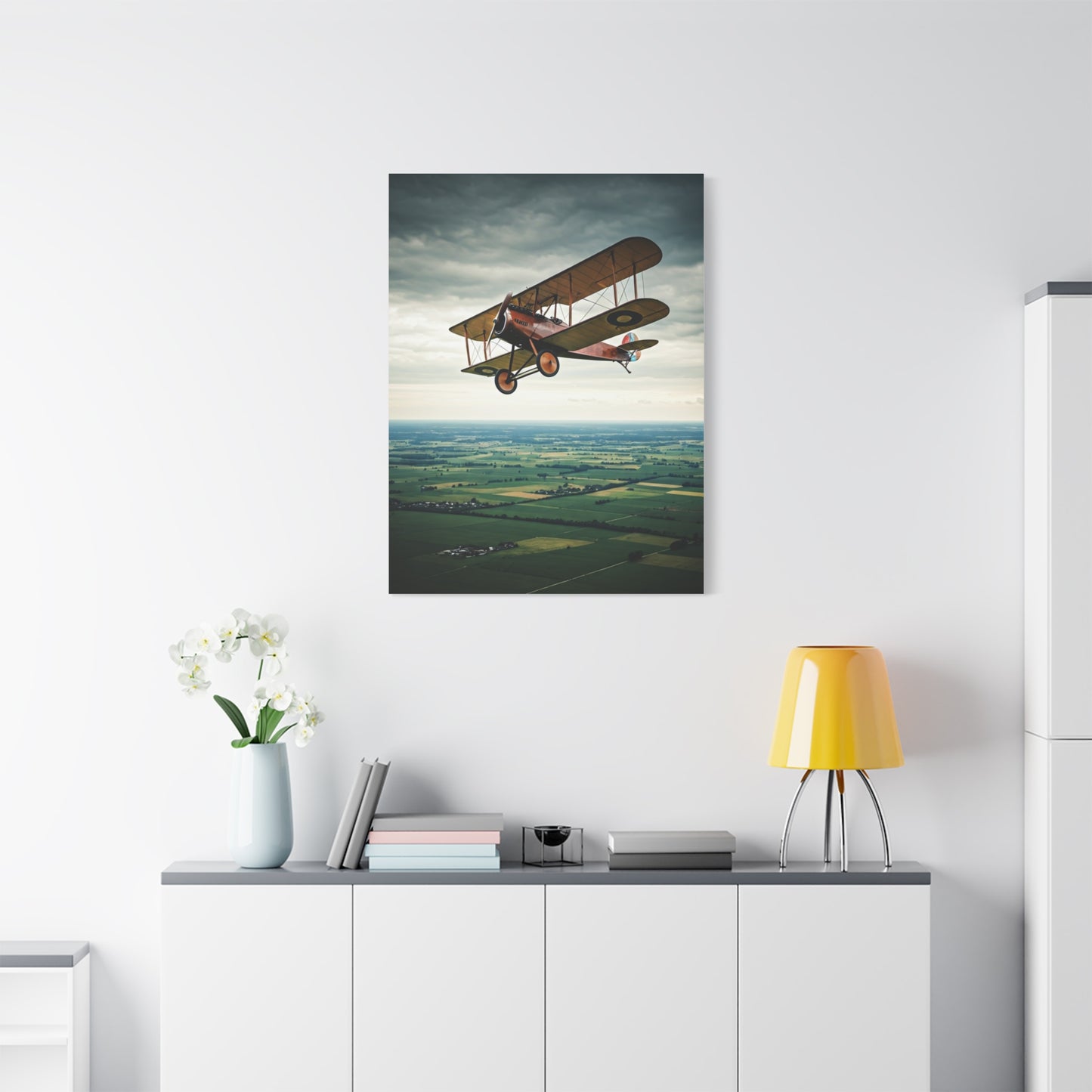 Classic Biplane Sky Journey Wall Art & Canvas Prints