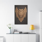 Ornate Symmetrical Owl Mandala Wall Art & Canvas Print