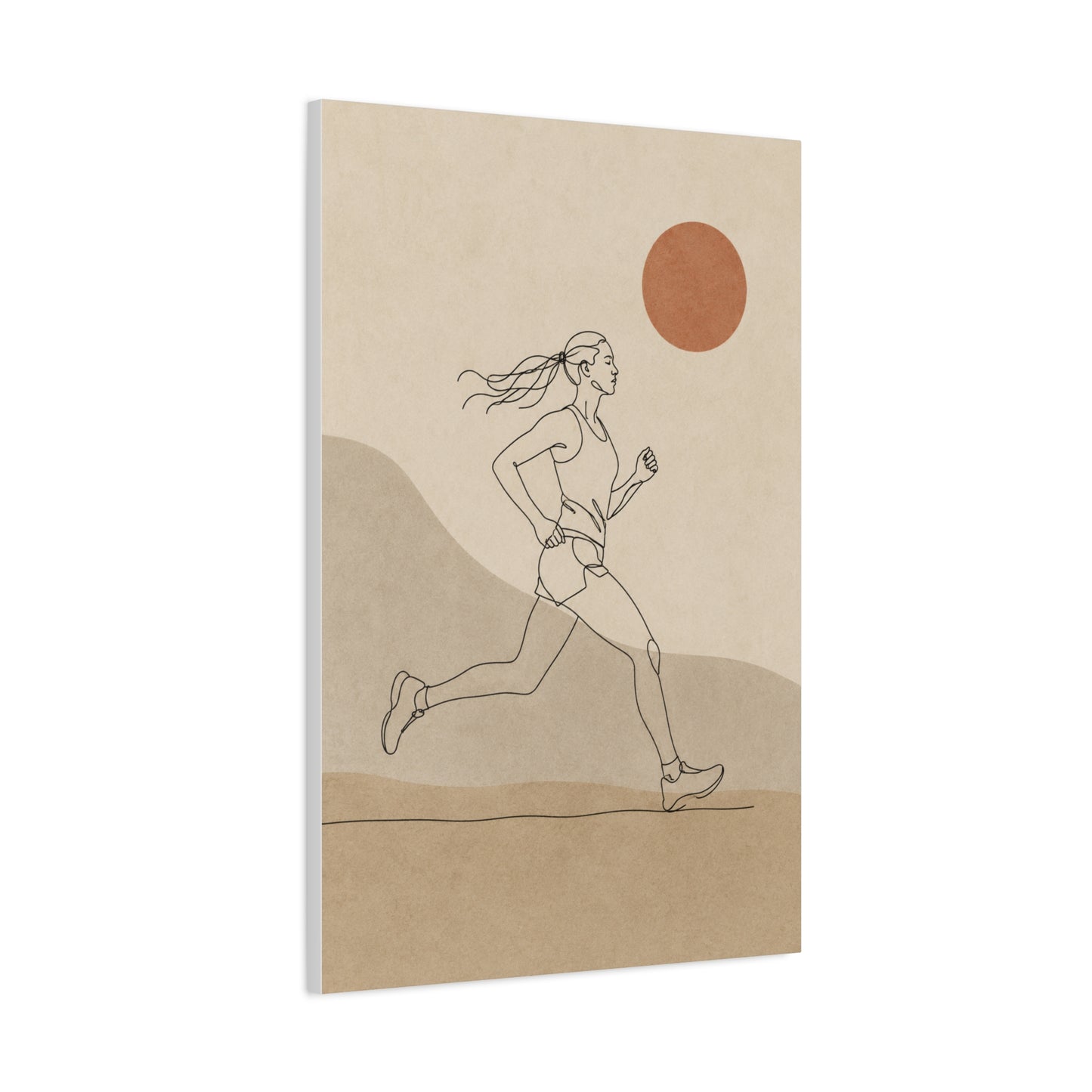 Scandinavian Runner Line Art Sports Wall Art & Canvas Print