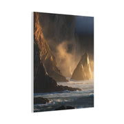 Dramatic Golden Light Coastal Cliffs Wall Art & Canvas Print