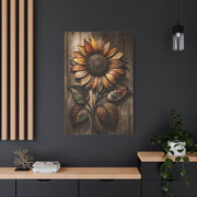 Hammered Metal Sunflower Sculpture Wall Art & Canvas Print