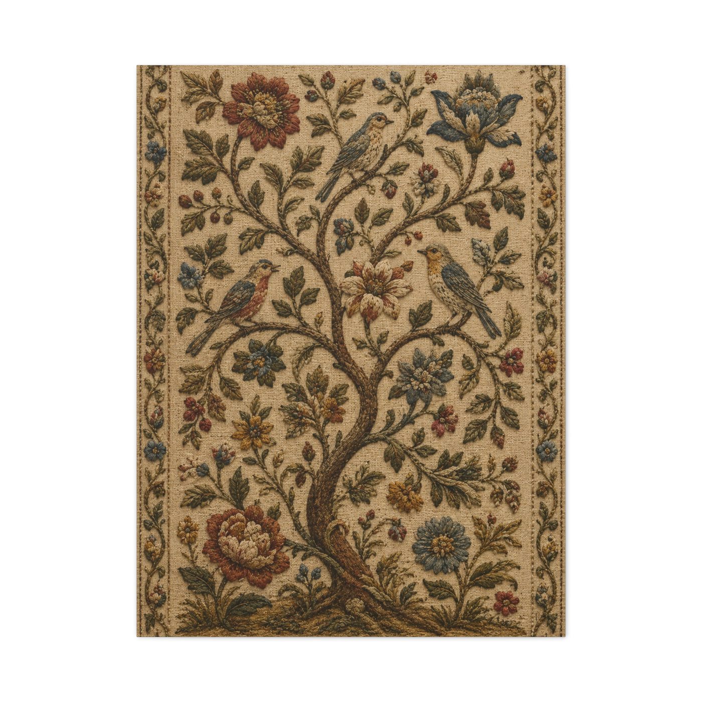 Ornate Botanical Tree Tapestry Panel Wall Art & Canvas Print