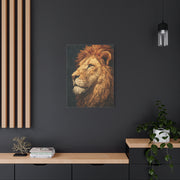 Textured Lion Portrait Painterly Close-Up Wall Art & Canvas Print