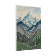 Hand-Torn Paper Collage Mountain Range Wall Art & Canvas Print