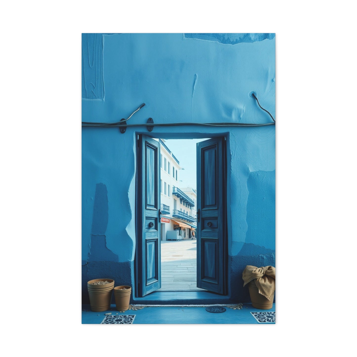 Blue and White Art Supreme Canvas Wall Art & Canvas Print