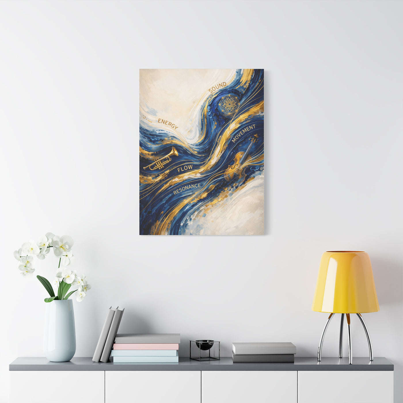 Energy Flow Resonance Abstract Wall Art & Canvas Print