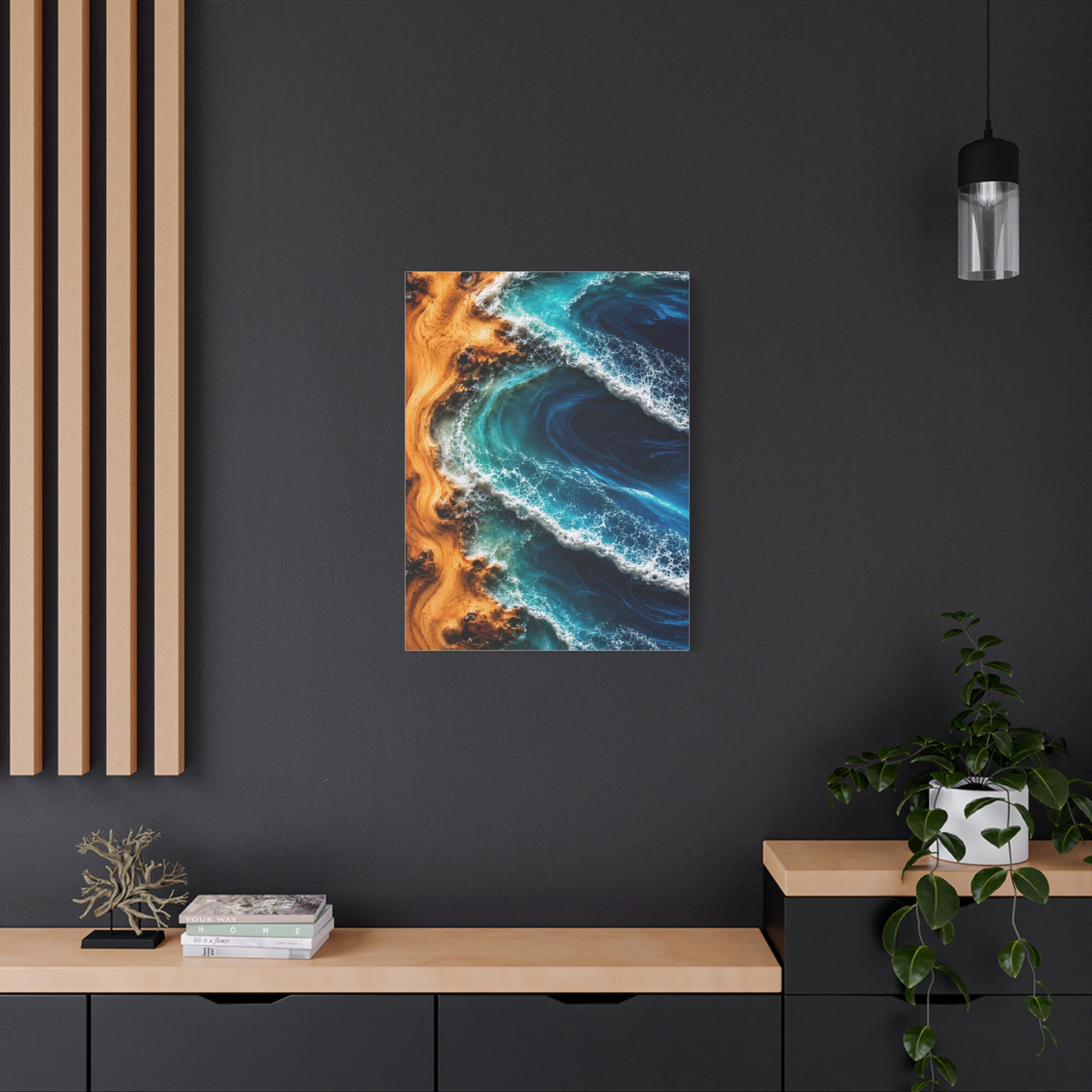 Resin Shoreline Aerial Ocean Art Wall Art & Canvas Print