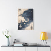 Vintage Nautical Map Ocean Composition Wall Art & Canvas Print