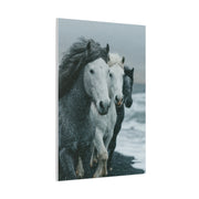 Coastal Wild Horses Storm Run Wall Art & Canvas Print