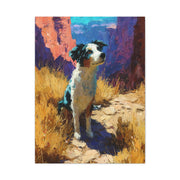 Australian Shepherd Desert Canyon Wall Art & Canvas Print