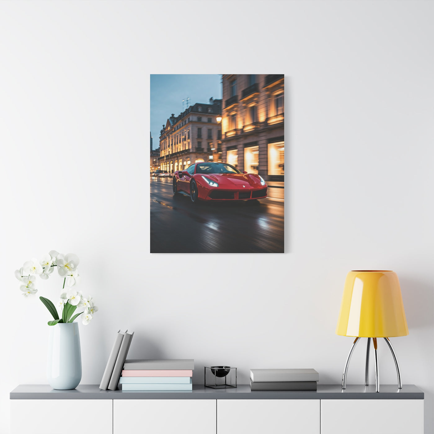 Ferrari 488 GTB Downtown Street Presence Wall Art & Canvas Prints