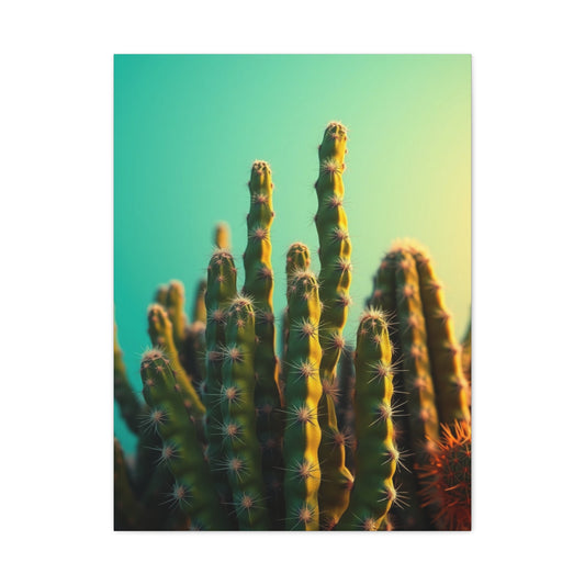 Gilded Cactus Tableau Wall Art & Canvas Print