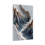 Sculpted Topographic Mountain Relief Wall Art & Canvas Print