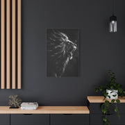 Roaring Lion Monochrome Power Wall Art & Canvas Print