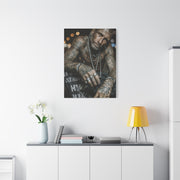 Tattooed Man Street Noir Portrait Wall Art & Canvas Print