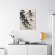 Japanese Sumi-e Misty Peaks Wall Art & Canvas Print