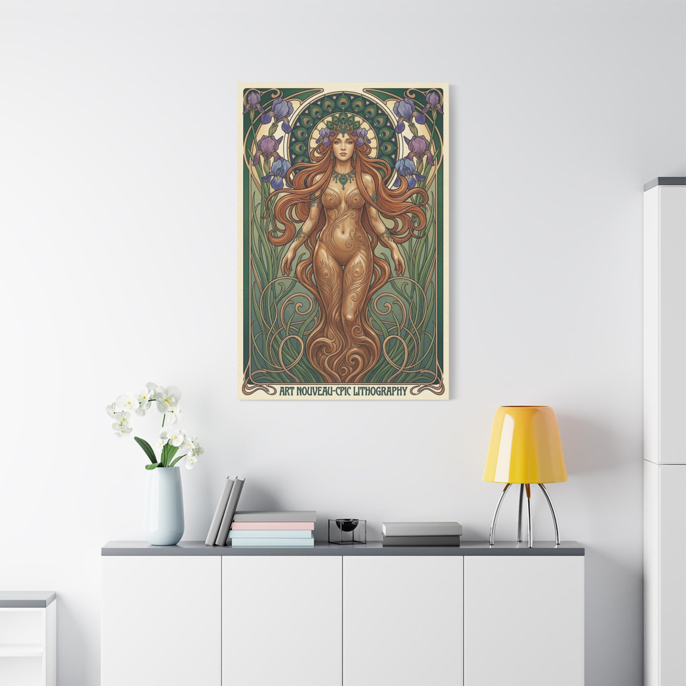 Art Nouveau Goddess Figure Wall Art & Canvas Print