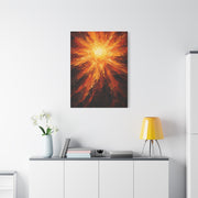 Radiant Solar Burst Impasto Wall Art & Canvas Print