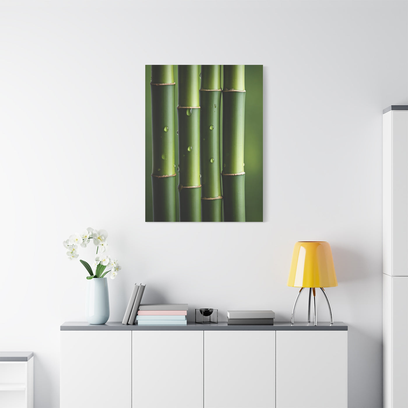 Green Bamboo Stalks Natural Zen Wall Art & Canvas Prints