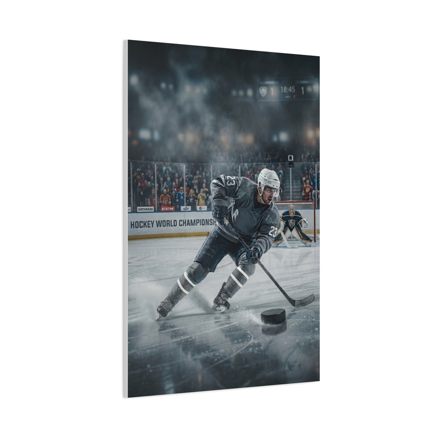 Championship Hockey Action Sports Wall Art & Canvas Print