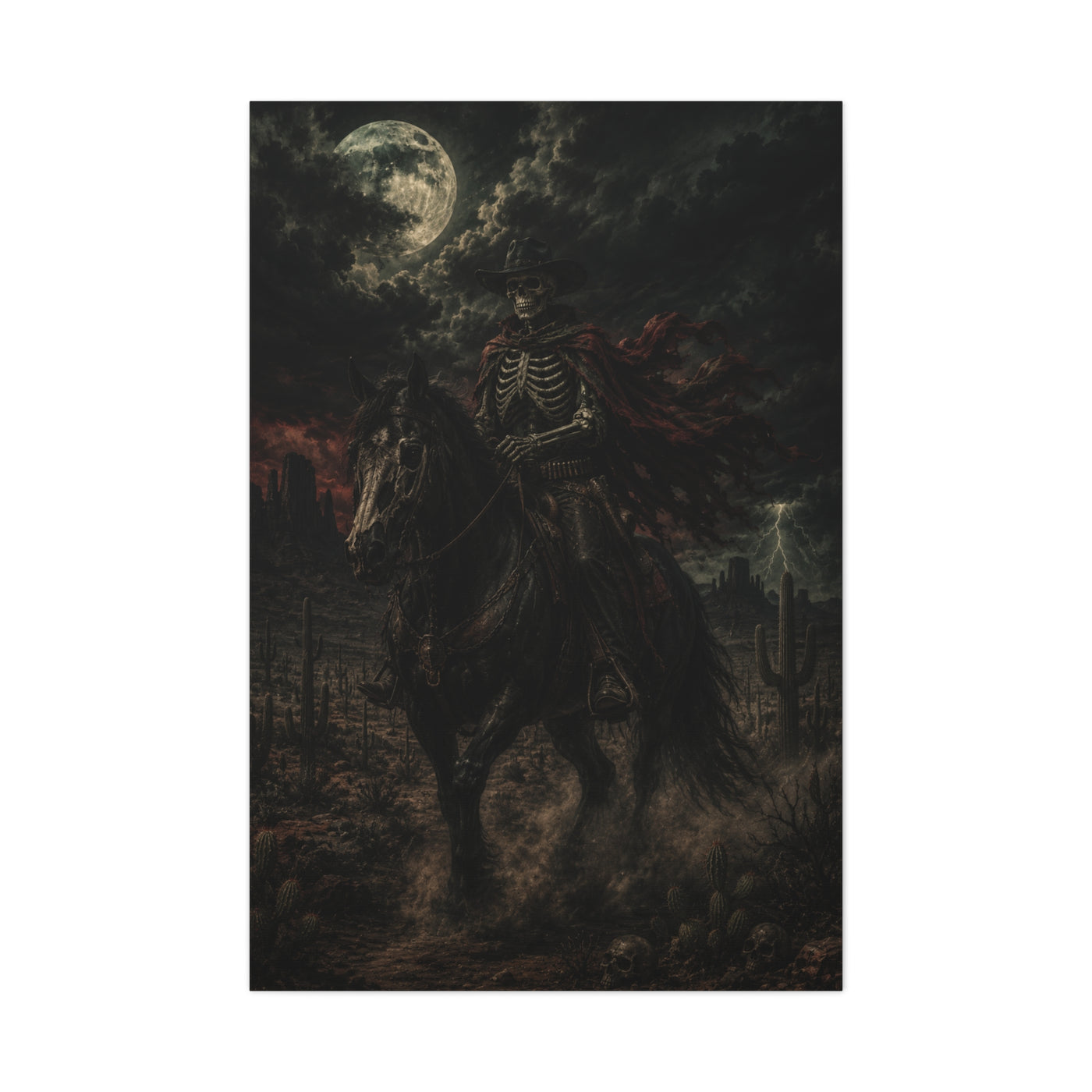 Storm Rider Gothic Western Scene Wall Art & Canvas Print