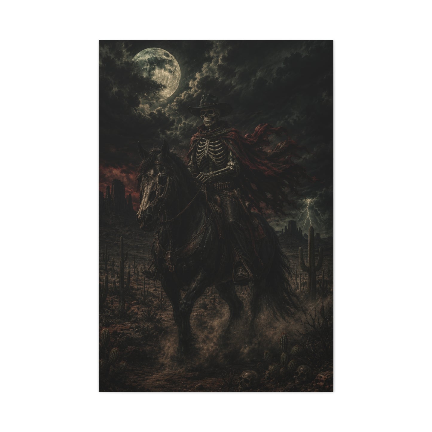 Storm Rider Gothic Western Scene Wall Art & Canvas Print