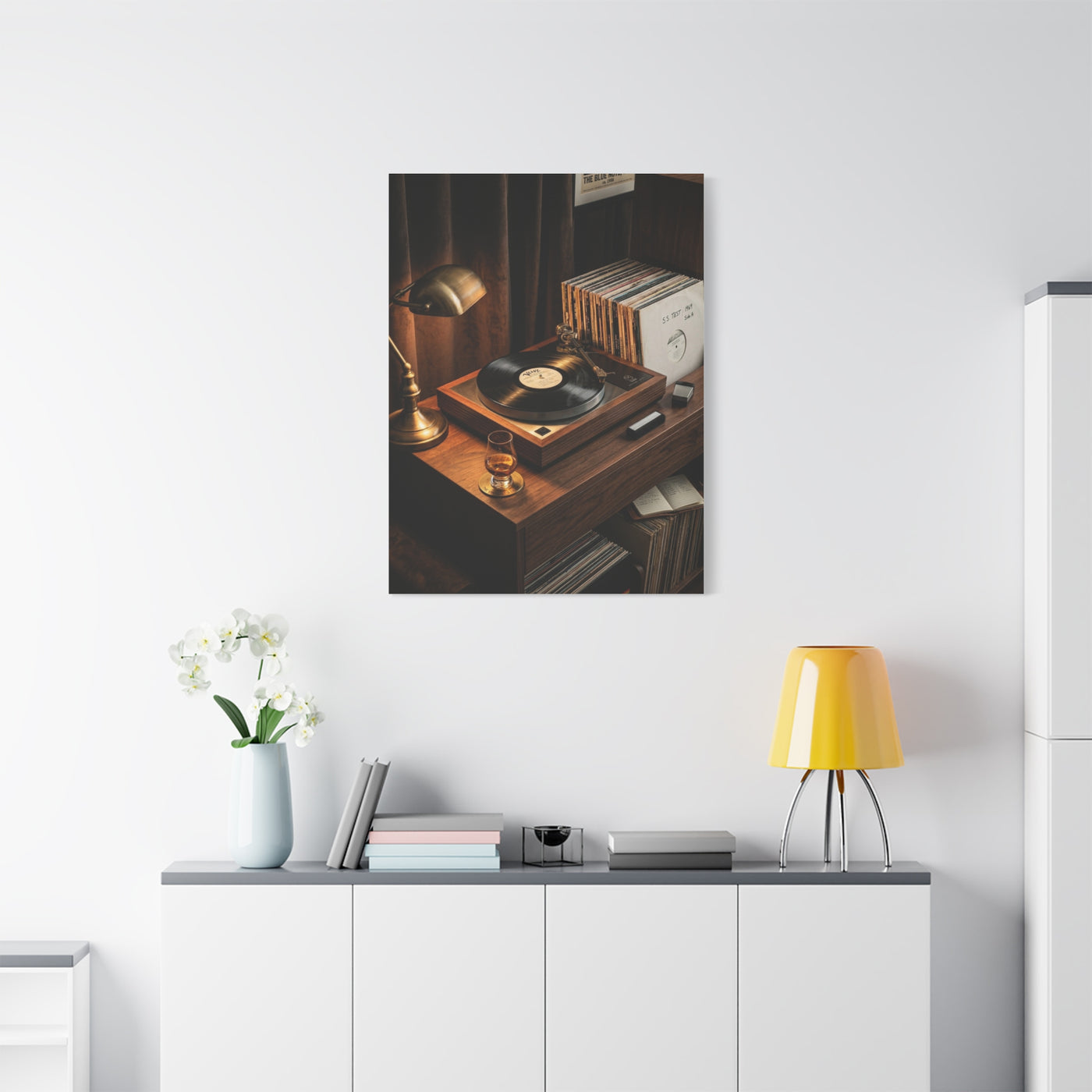 Jazz Vocalist Spotlight Performance Wall Art & Canvas Print