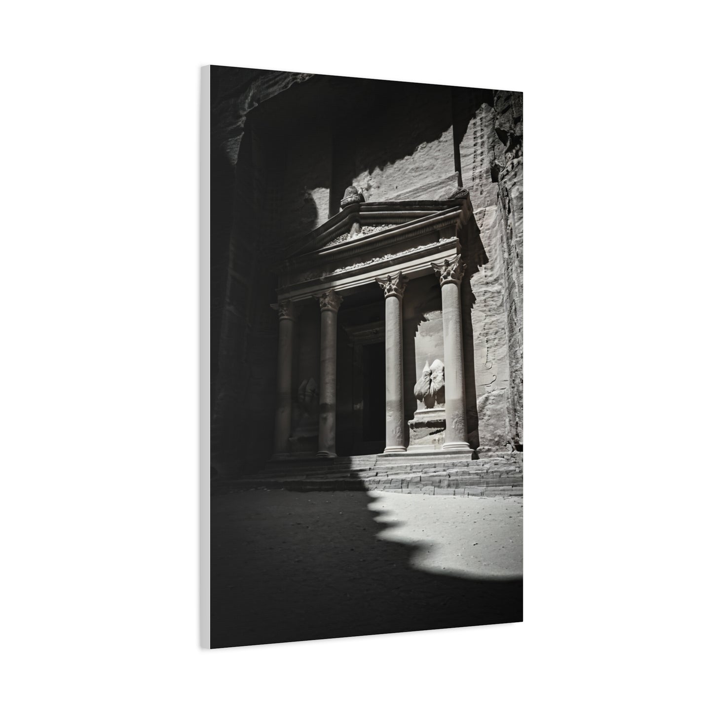 Petra Rock-Cut Temple Shadows Wall Art & Canvas Prints
